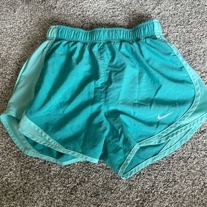 nike dri-fit teal athletic shorts